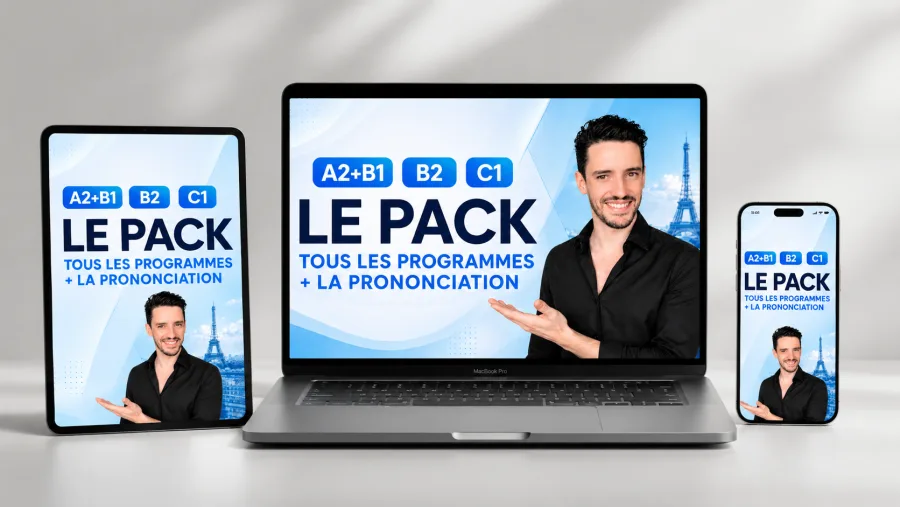 Le Pack complet Français avec Fred sur ordinateur, tablette et téléphone